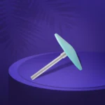 Slanted рlastic рedicure disc PODODISC L EXPERT and set of ring like disposable files 180 grit 5 pcs (25 mm)