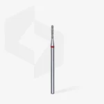 ⁦Diamond nail drill bit rounded cylinder red EXPERT head diameter 1,4 mm / working part 8 mm⁩ – תמונה ⁦2⁩