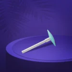 Slanted рlastic рedicure disc PODODISC EXPERT S (15 mm) in the set with ring-like disposable files 180 grit (5 pcs)