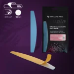 Disposable files for crescent nail file (with soft foam layer) EXCLUSIVE 40, 180 grit (30 pcs)