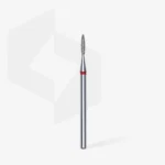⁦Diamond nail drill bit flame red EXPERT head diameter 1,6 mm / working part 8 mm⁩ – תמונה ⁦2⁩