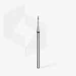 ⁦Diamond nail drill bit flame mini blue EXPERT head diameter 1 mm / working part 3 mm⁩ – תמונה ⁦2⁩