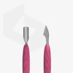 ⁦Manicure pusher Gummy with silicone handle UNIQ 10 TYPE 3 (rounded narrow pusher and cleaner)⁩ – תמונה ⁦2⁩