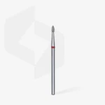 ⁦Diamond nail drill bit pointed bud red EXPERT head diameter  1,8 mm / working part 4 mm⁩ – תמונה ⁦2⁩