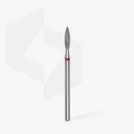 ⁦Diamond nail drill bit flame red EXPERT head diameter 2,3 mm / working part 10 mm⁩ – תמונה ⁦2⁩