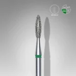 Diamond nail drill bit flame green EXPERT head diameter 2,1 mm / working part 8 mm