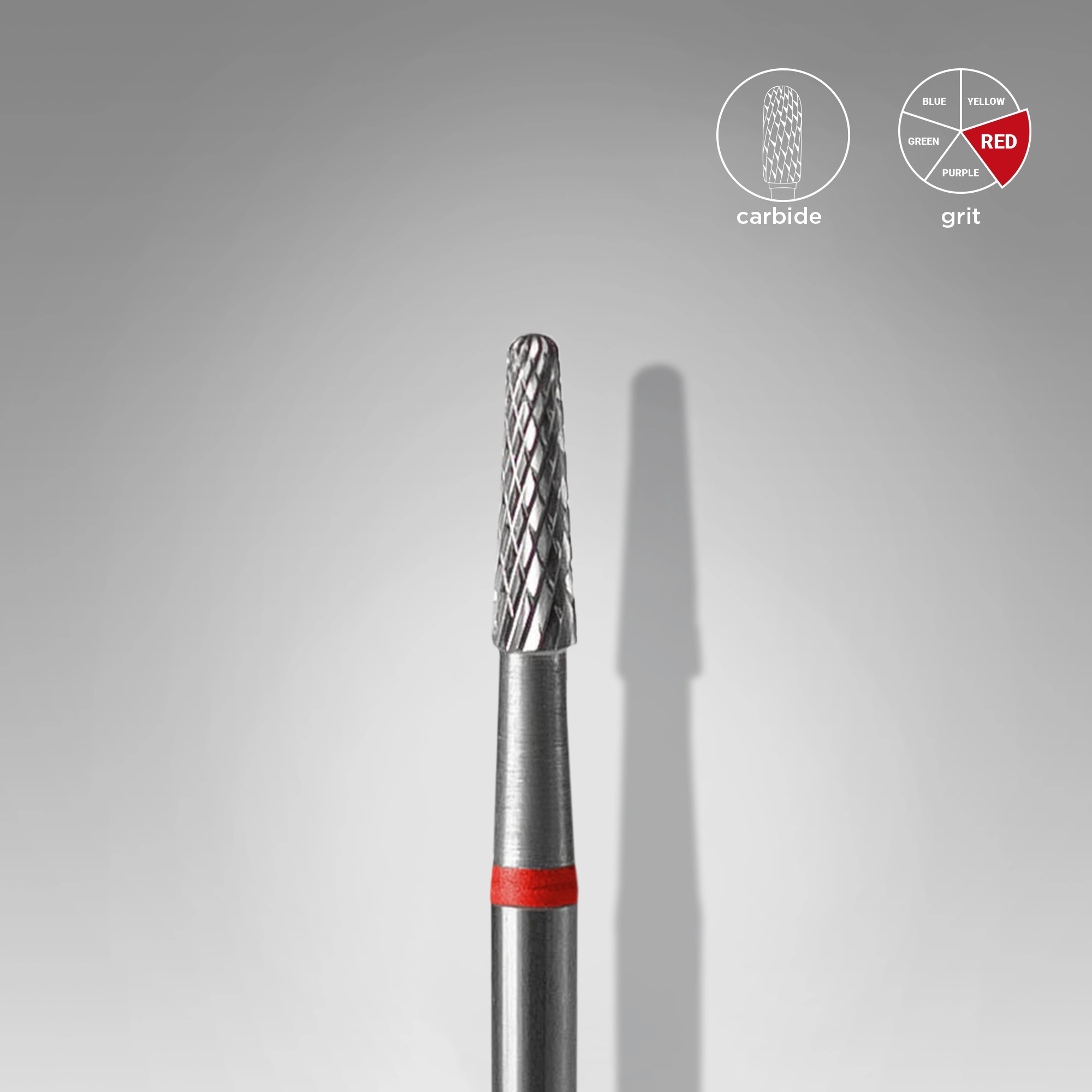 Carbide nail drill bit cone red EXPERT head diameter 2,3 mm / working part 8 mm