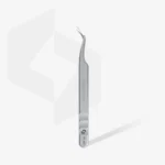 ⁦Professional eyelash tweezers with fiber tips EXPERT 45 TYPE 1 (curved)⁩ – תמונה ⁦3⁩