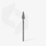 ⁦Diamond nail drill bit pointed pear blue EXPERT head diameter 5 mm / working part 12 mm⁩ – תמונה ⁦2⁩