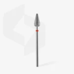 ⁦Diamond nail drill bit rounded pear red EXPERT head diameter 5 mm / working part 12 mm⁩ – תמונה ⁦2⁩