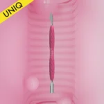 Manicure pusher Gummy with silicone handle UNIQ 10 TYPE 3 (rounded narrow pusher and cleaner)