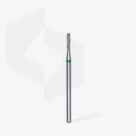 ⁦Diamond nail drill bit rounded cylinder green EXPERT head diameter 1,4 mm / working part 8 mm⁩ – תמונה ⁦2⁩