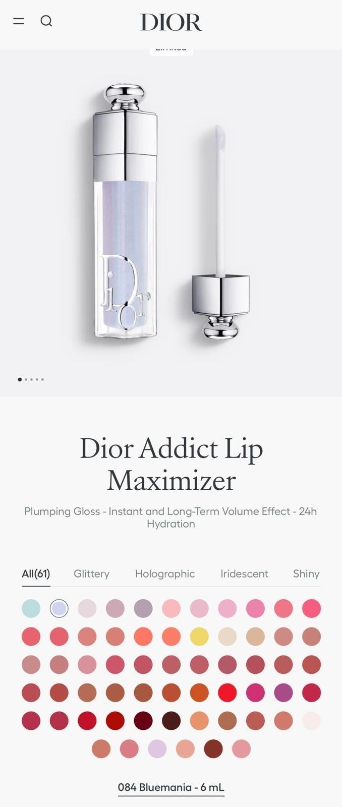 Dior Addict Lip Maximizer 084 Bluemania - גלוס לשפתיים